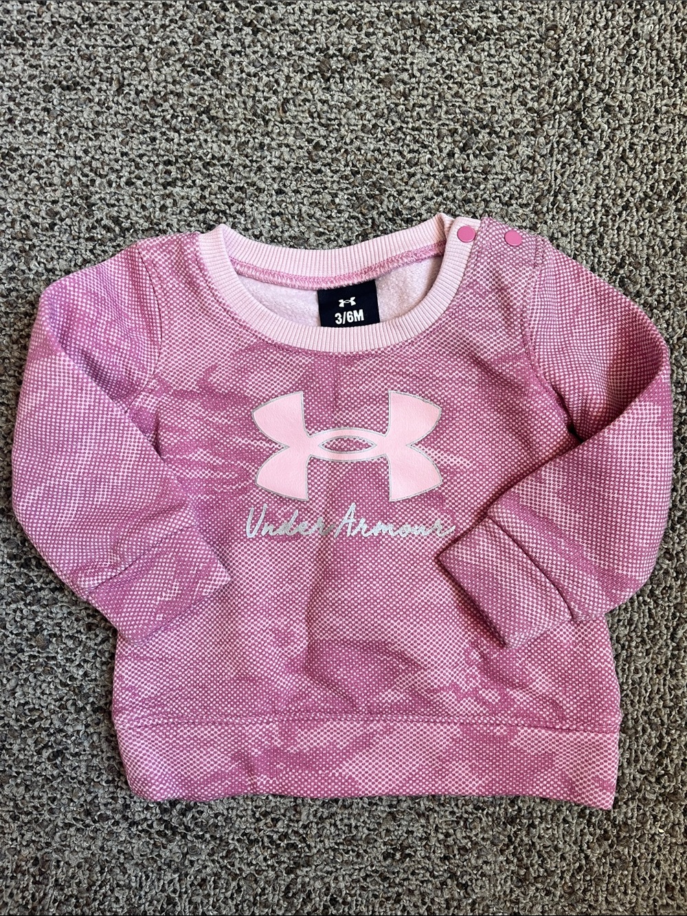 Under Armour Pink Logo Baby Pullover Sweatshirt
